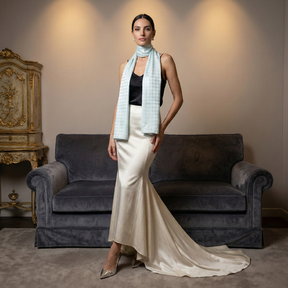 辉光方格围巾 蓄光夜光技术 YX916